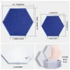 Stickers 6Pcs Hexagon Polyester Wall Panels Soundproofing Sound Proof Selfadhesive Acoustic Panel Office Esports Room Nursery Wall Decor