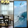 Window Stickers No Glue Static Cling Privacy Windows Film Translucence Decorative Cute Dolphin Stained Glass Tint 30