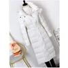 Sanishroly New Winter Women Hooded Puffer Coat Casual Warm Thicken White Duck Down Jacka Parka Kvinnlig LG Outwears Tops SE1061 N0SS#