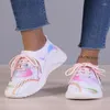 Sıradan Ayakkabı Kadınlar İçin Bahar Sonbahar Nefes Alabilir Ayakkabı Moda Karışık Renkler Sneakers Bayanlar Mesh Lace-Up 2024 ZAPATOS MUJERES