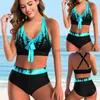 Damskie stroje kąpielowe 2022 Seksowne bikini zestaw kolorowy bikini Summer Plus Size 5xl Swimsuit Kobiet bikini set stroje kąpielowe Summerwear T240328