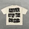 Mäns T-shirts Y2K Mens Harajuku Hip-Hop Graphic Print Ultra-Fin Cotton Round Neck Short Sleeved New Gothic Ins Street Clothing J240322