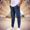 nuovi jeans da uomo pantaloni W tinta unita multi tasche denim a vita media jeans cargo plus size Fahsi pantaloni casual uomo abbigliamento quotidiano 48L3 #