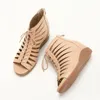 Sandals Wedge Heeled Women Summer 2024 Hollow Ethnic Roman Bohemian Sandal Beach Shoes Sandalias Mujer Elegant Sexy Ladies