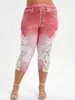 Pantalons Legging imprimés décontractés pour femmes Slim Ladies Fi Jegging Nouveau dans des vêtements de haute qualité Plus Taille XL-4XL B6fi #