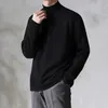 2023 Fleece Mens T-Shirt Round Neck Solid Lg Sleeve Men T Shirt Fi Streetwear Winter Korea Style Clothing For Male f7zG#
