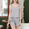 Ev Giyim Kadınların Sevimli Polka Dot Kadın Pijama Set Pijama Fırfır Trim Bayanlar Sweetwear Nightwear Homewear takım elbise üst şort salonu giyim