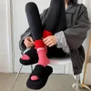 Women Socks Contrast Colored Women's High Top Pile Up Korean Version Of Spring/summer Cotton