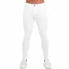 gingtto Jeans White Men Cott High Waist Pants Stretch Jeans Plus Size Summer Men's Waist Elastic Pants Plus Size 36 zm55 e95c#