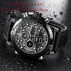 Chronograph Business Watch Men Leather Digital Wristwatches