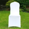 50 100pcs Universal Comple El White Chair Cover Office Lycra Spandex Cairs Covers Weddings Party Dining Christmas Event Decord T2292X