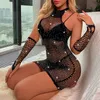 Plus Size Erótico Sexy Lingerie Bling Rhineste Fishnet Bodysuit Transparente Sexo Dr Mulheres Malha Collants Sexy Lingerie Exótica o1fY #