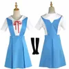 uniforme escolar do guerreiro gospel do novo século Ayanami Akira Anime Costume Cos D5O0 #