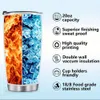 His & Hers Insulated Stainless Steel Tumblers - 20oz, Travel-friendly with Lid, Perfect Couple Gift for All Seasons