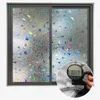 ウィンドウステッカー3D半透明カラーガラスフィルムプライバシーサンキャッチャーステンドステッド静的ステッカーの家の装飾