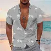 Chemise d'été pour hommes Hawaii Chemises surdimensionnées à manches courtes Tops Camisas Masculinos Original Spring New Fi Vêtements XL j2wk #