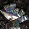 Lastoortsen 100m laser nagelfolie voor metaal transferpapier geometrische sticker marmer manicure regenboog metalen wraps Auroral nageldecoraties