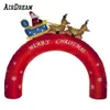 wholesale Custom holiday arches Santa Claus and Elk Inflatable Archway for Christmas event advertisement outdoor decoration