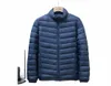 NYHET MÄNNER Down Jacket Soft Lightweight Autumn Winter Coat Man Casual Warm LG Sleeve Zipper Jackets N8H6#