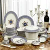 Dinnerware Sets Bone China Tableware Set Jingdezhen Ceramic Light Luxury European Dish Gift