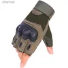 Taktiska handskar Hot Sales Outdoor Sport Airsoft Half Finger vandring Kombat Cykelcykelskyddsutrustning YQ240328