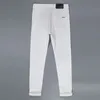 2022すべての白い色の古典的な弾力性デニムズボン男性ブランドパンツ新しいメンズストレートフィットピュアジーンズfiカジュアルd3mj＃