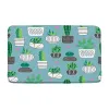 Tappetini Tappetini da bagno con piante verdi Messicano Texas Cactus Punte botaniche Fiori ad acquerello Decorazioni per il bagno Tappeti da pavimento Moquette Supporto antiscivolo