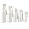 Bouteilles de stockage 50pcs Spray en plastique blanc vide 360 degrés rotatif tronc d'éléphant cosmétique bouteille rechargeable 10 ml 20 ml 30 ml 50 ml 100 ml