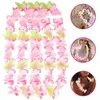 Dekorativa blommor 50st Hawaiian Leis Luau Party Supplies Dance Garland Flower för tropisk (diverse färg) jul