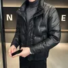 2023 Nouveau automne hiver hommes veste rembourrée homme haute qualité paillettes rayé coupe-vent et chaud court noir parkas manteau 97Kc #