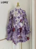 Casual Dresses Women's Dress Mesh Perspective Embroidery Fashion 3D Flower Two Piece Set High Waist Female Summer 2024 3WM338