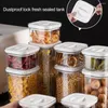 Storage Bottles Sealed Food Container Jar Capacity Airtight Cereal Box Transparent With Lid For Kitchen