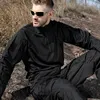 intruder Tactical Set Men Military Multi-pocket Combat Lg Sleeve Tshirt Outdoor Wear-resistant Cargo Pant Army Breathable Suit f4Mk#