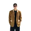 Fable New Suit Men's Trendy Handsome Man Color Ctrast Patchwork LG Sleeve Coats Youth Popularity Nice Blazers U6RL#