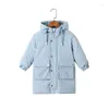 Manteau en duvet HYLKIDHUOSE enfant veste hiver filles garçons blanc canard manteaux à capuche extérieur épaissir chaud longue neige porter