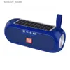 Alto-falantes portáteis Alto-falante portátil de carregamento solar Bluetooth à prova d'água e compatível caixa de música estéreo alto-falante banco de potência alto-falante portátil Q240328