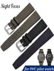 20mm 21mm 22mm Nylon Canvas Fabric Watch Band för IWC Pilot Spitfire TimeZone Top Gun Strap Green Black Belt Wristwatch Straps Y11358179