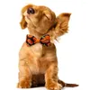 Dog Apparel 12 Pcs Pet Bow Tie Halloween Ties Decor Adjustable Collar Neckties Cosplay Cat Festival