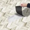 Adesivi Adesivi per pavimenti Chevron leggeri Adesivo per pavimenti autoadesivo impermeabile resistente all'usura per pavimenti domestici e aziendali Carta da parati per decorazioni murali