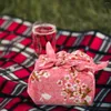 Louça Flores Furoshiki Bento Bolsa Toalha de mesa de viagem Tecido a granel Lenço japonês de fio torcido