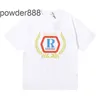 Niche Fashion Rhude New Hopps Print High-quality Double Yarn Cotton Loose Short Sleeved T-shirt for Both Men and Women