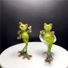 Jackets Northeuins 1 pièces résine Leggy grenouille Figurines nordique créatif animaux Statues pour Sculpture intérieure maison bureau salon décor