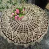 Brushes Round Handmade Crochet Openwork Tablecloth Cotton Lace Mat Placemat Vintage Tablecloth Home Decoration 70/80/90cm