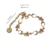 Braccialetti di design di lusso Bracciale con lettera di marca Catena Donne famose Placcato in oro 18 carati Crysatl Strass Perla Polsino Catena a maglie Gifts221S