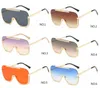 New Oversized Shield Sunglasses Big Frame Alloy One Piece Sexy Cool Sun Glasses Women Gold Clear Eyewear Gradient Shades 6 colors