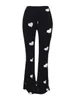 LW Plus Size High Stretch Heart Imprimer Pantalon Femmes Sexy Butt Lift Taille Haute Pantalon Extensible Casual Pantalon Flare h6iy #