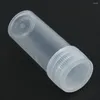 Lagringsflaskor 50 st 5g volym flaska plast liten transparent nivå praktisk multifunktion för frö granulärt objekt
