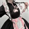 Chiński styl Costume Anime Chegsam Lolita Sweet Pink Dr School Girl Halen Animati Show Play Play Paids Tests N3d6#