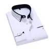 8xl 7XL Chaud!Hommes d'été Casual Cott LG-manches Chemises / Homme Slim Fit Printemps Revers Busin Dr Shirt Tops Marque Vêtements F7zQ #