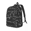 Storage Bags Science Formula Writing Travel Canvas Backpack School Computer Bookbag Atom Structural College Daypack